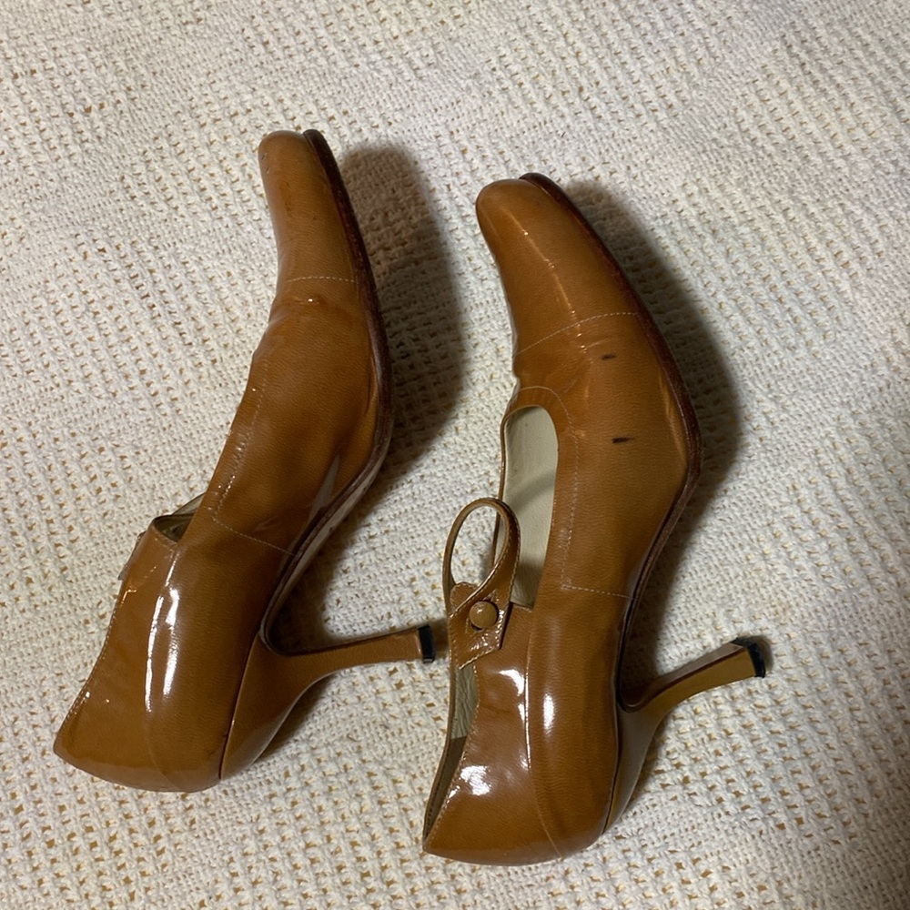 Prada Brown Patent Leather Heels - Picture 4 of 11